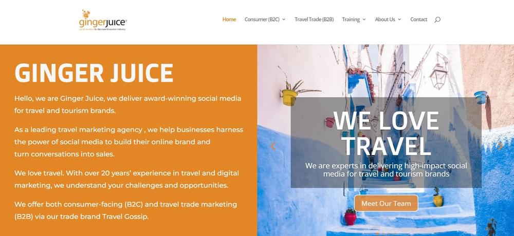 Ginger Juice Top PR Agencies for Travel & Tourism in the UK