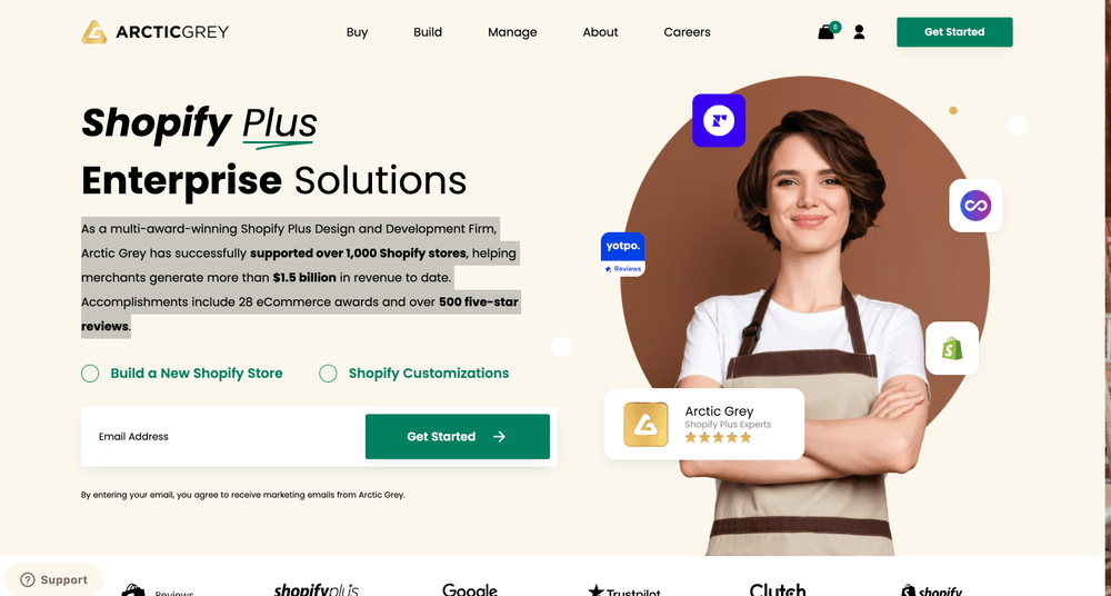 Arctic Grey Top eCommerce Web Design & Development Agencies